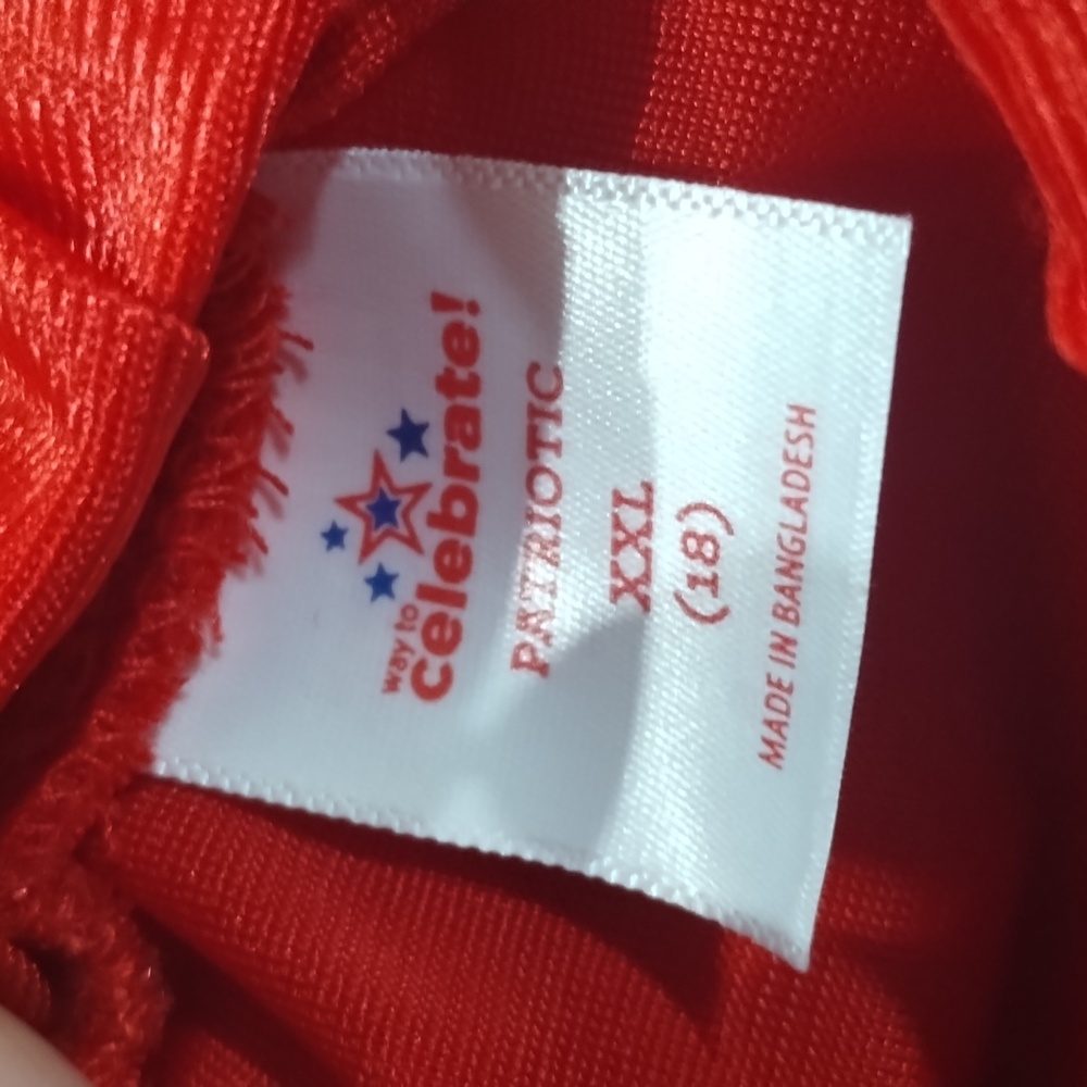 Way to Celebrate Patriotic Girl red white and blue tutu skirt XXL (18) - Picture 9 of 9